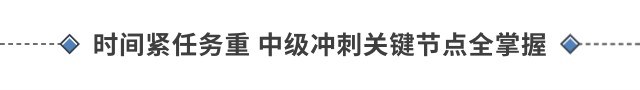 時(shí)間緊任務(wù)重 中級(jí)沖刺關(guān)鍵節(jié)點(diǎn)全掌握
