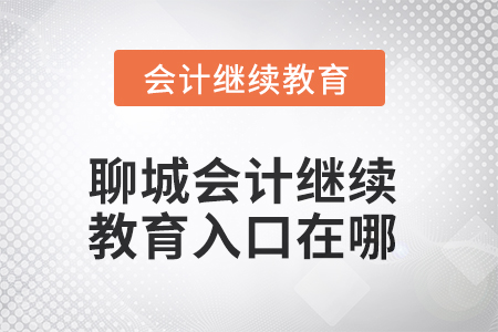 聊城2025年會(huì)計(jì)繼續(xù)教育入口在哪？