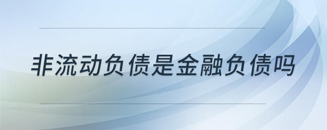 非流動負債是金融負債嗎 非流動負債是金融負債嗎