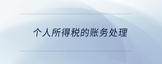 個(gè)人所得稅的賬務(wù)處理 個(gè)人所得稅的賬務(wù)處理