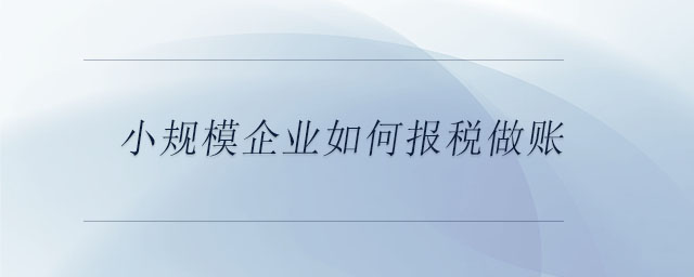 小規(guī)模企業(yè)如何報稅做賬 小規(guī)模企業(yè)如何報稅做賬