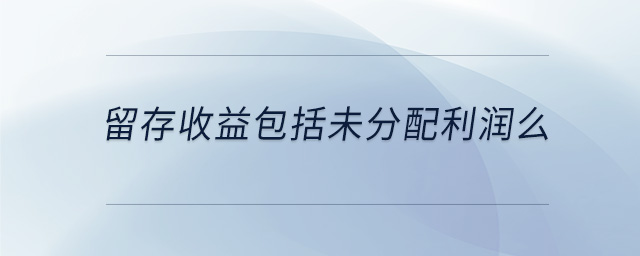留存收益包括未分配利潤么