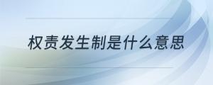 權(quán)責(zé)發(fā)生制是什么意思