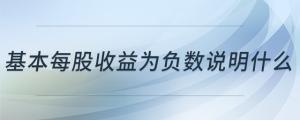 基本每股收益為負(fù)數(shù)說明什么