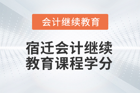 2025年宿遷會計繼續(xù)教育課程學分