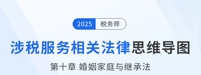 25年稅務(wù)師涉稅服務(wù)相關(guān)法律思維導(dǎo)圖—第十章婚姻家庭與繼承法