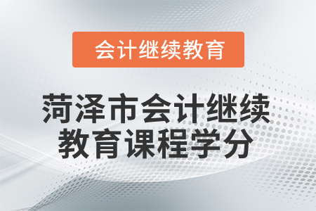 2025年菏澤市會(huì)計(jì)人員繼續(xù)教育課程學(xué)分