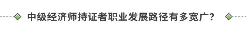 中級經(jīng)濟師持證者職業(yè)發(fā)展路徑有多寬廣？