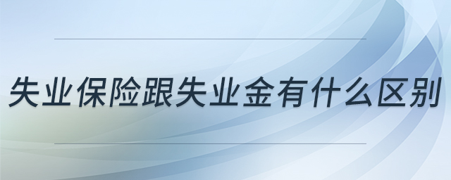 失業(yè)保險(xiǎn)跟失業(yè)金有什么區(qū)別