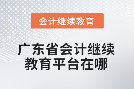 2025年廣東省會計人員繼續(xù)教育平臺在哪？