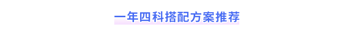 一年四科方案推薦