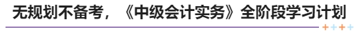 無(wú)規(guī)劃不備考，《中級(jí)會(huì)計(jì)實(shí)務(wù)》全階段學(xué)習(xí)計(jì)劃