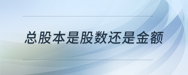 總股本是股數(shù)還是金額