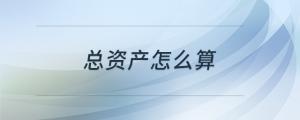 總資產怎么算