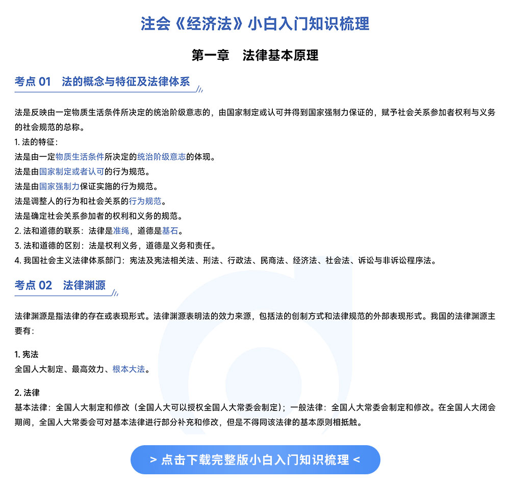 經(jīng)濟法入門知識梳理-例圖