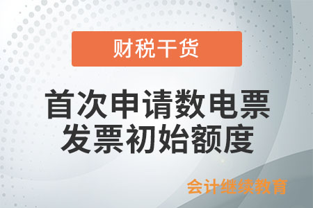 首次申請(qǐng)數(shù)電發(fā)票，發(fā)票的初始額度是多少？