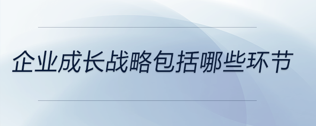 企業(yè)成長戰(zhàn)略包括哪些環(huán)節(jié)