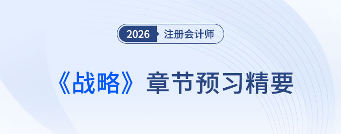 第三章戰(zhàn)略選擇_2026年注會(huì)戰(zhàn)略章節(jié)預(yù)習(xí)精要
