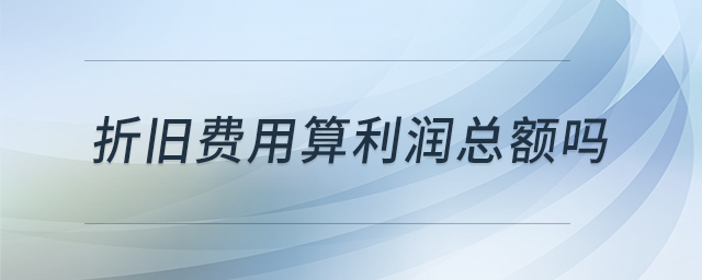 折舊費用算利潤總額嗎