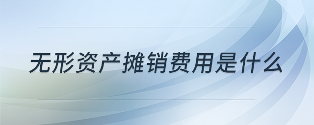 無形資產(chǎn)攤銷費用是什么