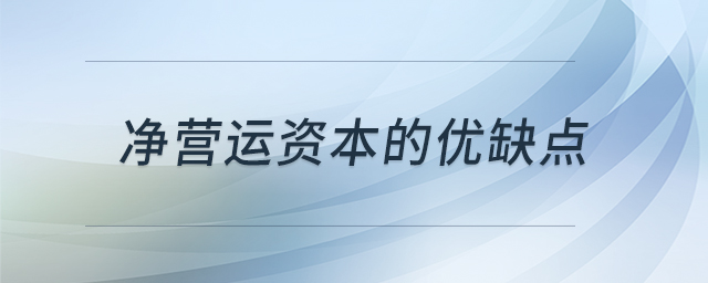凈營運(yùn)資本的優(yōu)缺點(diǎn)