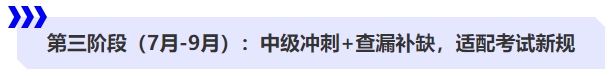 第三階段（7月-9月）：中級(jí)沖刺+查漏補(bǔ)缺，適配考試新規(guī)