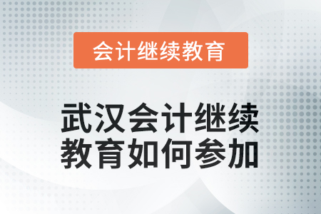 2026年湖北省武漢會(huì)計(jì)繼續(xù)教育如何參加？