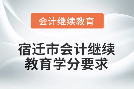 2025年江蘇省宿遷市會(huì)計(jì)人員繼續(xù)教育學(xué)分要求 2025年江蘇省宿遷市會(huì)計(jì)人員繼續(xù)教育學(xué)分要求