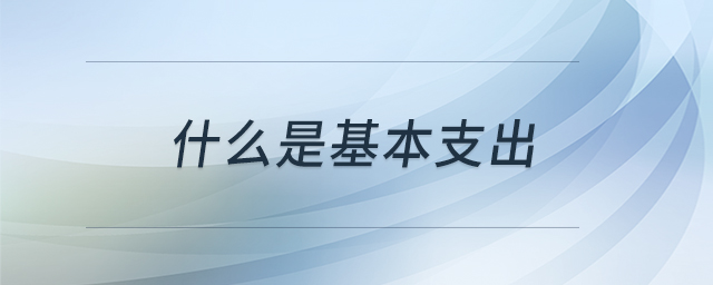 什么是基本支出