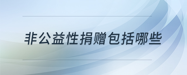 非公益性捐贈(zèng)包括哪些 非公益性捐贈(zèng)包括哪些